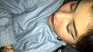 hermanastro gags and deepthroats skinny emo latina in hardcore blowjob session