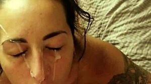 Novia zorra ansía un facial enorme de semen