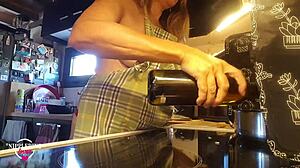 Nippleringlover Cooks Naked with Extreme Pierced Nipples