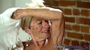blonde granny riding hard cock feels so wild and thrilling