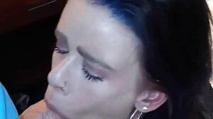 Vanessa Vixon gives first footjob in years. Adds blowjob tease.