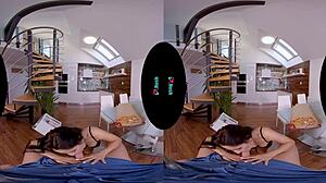 Petite Lexi Dona rides a cock in VR POV, innocence meets hardcore reality