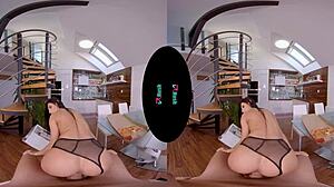 Petite Lexi Dona rides a cock in VR POV, innocence meets hardcore reality