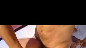 watch this hot ménage with bi guy and naughty wife devouring two cocks full on red!