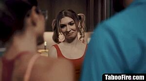 Young Cheerleader Forced into Wild Sex by Milf Coach and Husband! What a Scandalous Threesome!