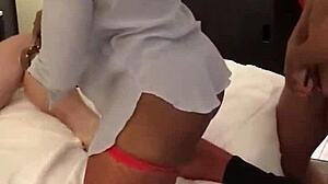 Ebony Amateur Gangbanged By Asian Guys With Monster Cocks