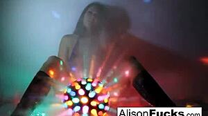 Alison Tyler's Big Tits Bounce In Night Club Masturbation