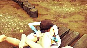 Wow! Rinoa in hardcore Final Fantasy hentai action with Japanese anime cum!