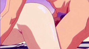 Horny hentai babe with big tits rides monster cock in hardcore scene