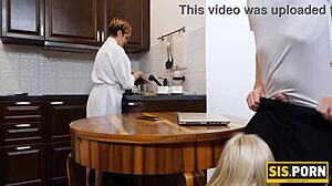 Blonde teen feels wild riding stepbro after sneaky blowjob thrills