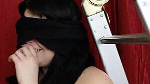 bbw beauty laura gets her feet tickled while wearing sexy fishnet stockings.