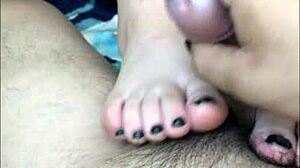 foot fetish and exhibition in front of the camera, second part with anal sex on xvideos red