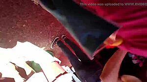 teen 18+ shows off her beautiful cleavage in a sexy top