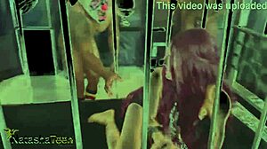 Man, die Halloween horror nacht met Natasha Teen en Isabella Uzcategui was een wilde anale orgie met Sweetie Plum!