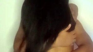 Skinny latina brunette dances seductively before giving blowjob and fucking her boyfriend