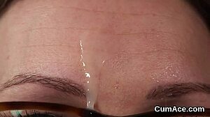 Naughty honey, do you want jizz shot on your face in blowbang bukkake, eating all the cum in POV?