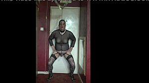 Stretching my ballsacks in stockings