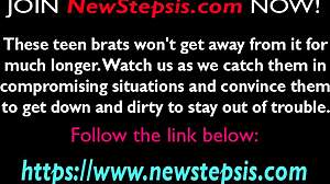 Pieni teini Veronica Church antaa mahtavan suihinoton ja ratsastaa velipojan isolla kyrvällä kovaa