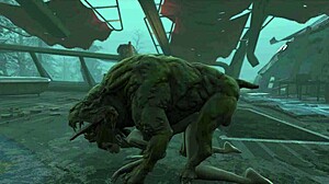Acción de hentai de monstruo en guarida de crash FO4 se desarrolla