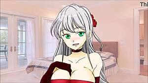 Super CEI Hentai Cleaning Semen From Tits