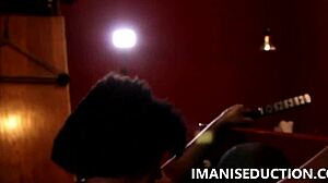 sexy mean domme spanks her sub in the pillory