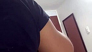 Interracial Kitchen 3some with Latina and Asian BENT OVER!