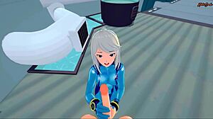 samus gets a pov facial before getting a missionary creampie - metroid hentai game.