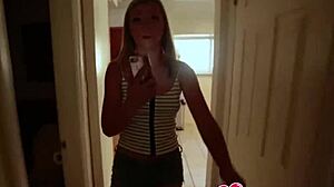 Innocent prank on stepsister by stepbrother