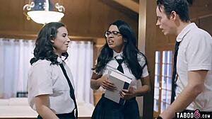 Seduced by Twisted Stepsiblings in College Threesome