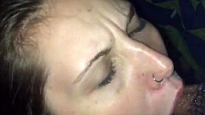 Sloppy wet kissing and licking in amateur video