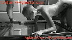 Tattooed Milf Dominatrix Shows Nicky Rebel Sloppy Mirror Blowjob