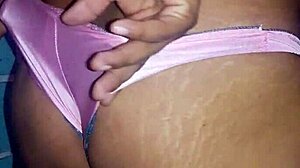 masturbating with sister-in-law's pink thong.