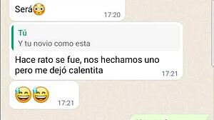 teen latina gets horny during web chat and loses control