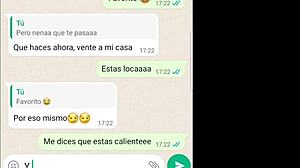 teen latina gets horny during web chat and loses control