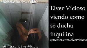 peek at naked latina in shower!