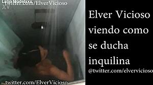 peek at naked latina in shower!