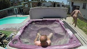Watch Dayanara in the hot tub POV scene