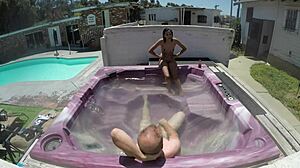 Watch Dayanara in the hot tub POV scene