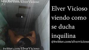 peek at naked latina in shower!