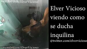 peek at naked latina in shower!