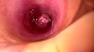 Camera explores Mia's creamy teen depths.