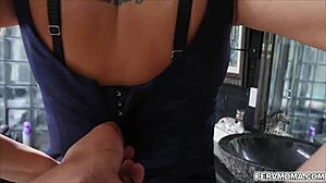 Horny Stepmom Seduces Her Stepson