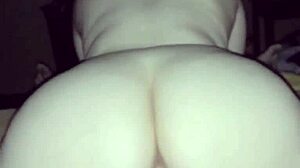 Amateur rides to creampie in homemade scene