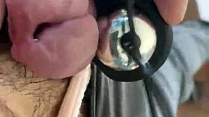 i'm jerking my little dick with this penile masturbator 😏