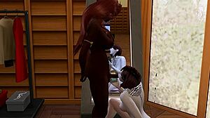 Brunette Transsexual Ultra Fucked in Wild 3D Orgy