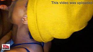 naija girl swallows cum during blowjob