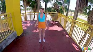 Yngr - petite 18+ and freckled teen 18+ Mazy Myers barely handled the big cock we prepared for her!