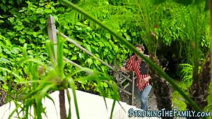 stepsister teen 18+s in 3way ride face and cock, mature milf