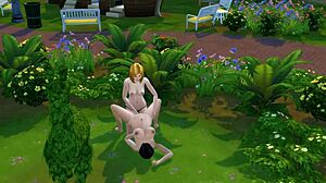 Is this sims 4 scene where the mature blonde eats pussy and fucks the chubby black haired lady in public hot?
