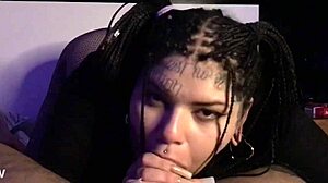 tattooed argentinian girl sucking dick in casual scene